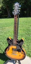 Oscar Schmidt Delta King Oe30 Semi Hollow Body Electric Guitar Tobacco Burst