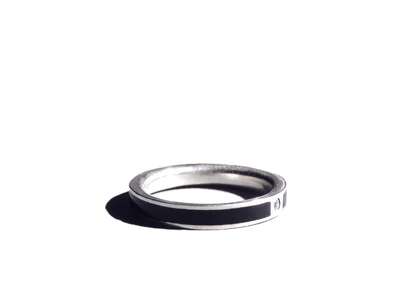 Unique Sterling Silver Thin Stackable Band Ring w… - image 4