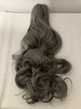 Women  s Claw Clip Hairpiece, Pony Tail, 20 in Long, Gray, Synthetic