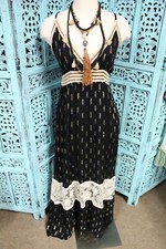 Boho Metallic Embroidered Dress