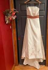 Eden Bridals Champagne Wedding Dress - Size 8