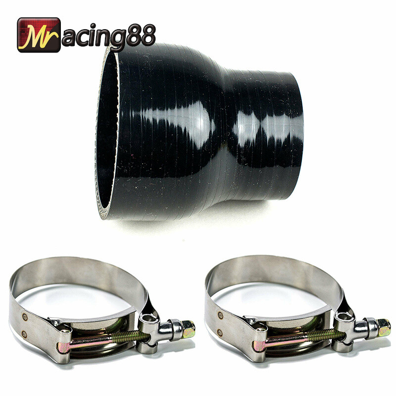3 Inch Silicone Coupler 3.5" To 3" Black Silicone Reducer Coupler With 2 T-Bolt Clamps – Turbo Intercooler Pipe Hose 3 In Exhaust Clamps - Foto 7
