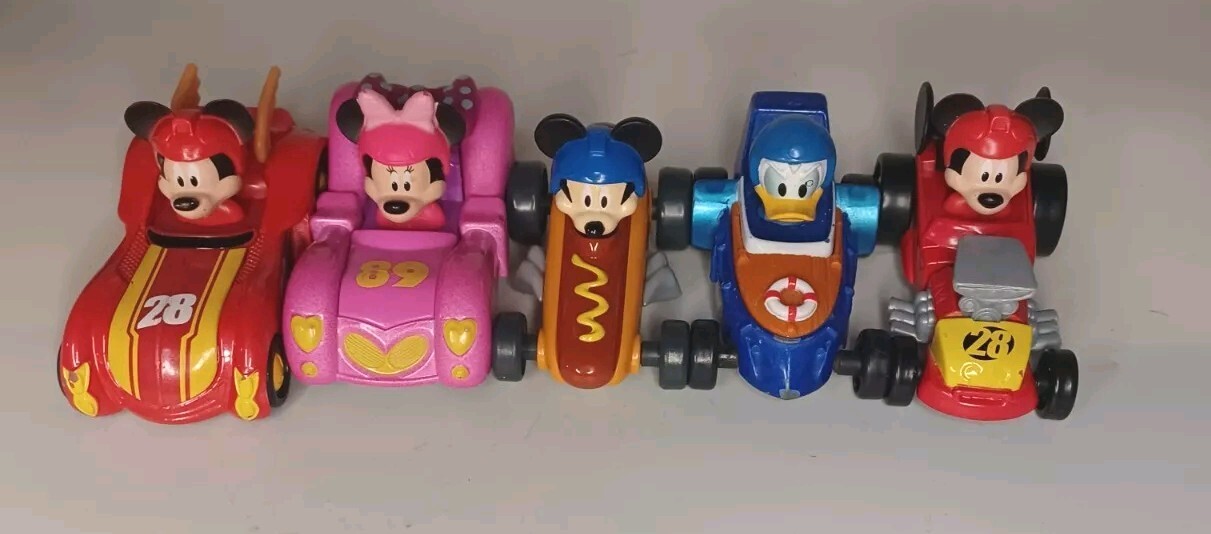 Disney Just Play Mickey Mouse & Minnie & Donald Diecast Cars Lot of 5