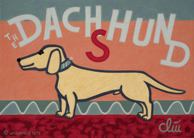 JACQUELINE DITT - The Dachshund A2 gross DRUCK Bild Dackel Hund dog