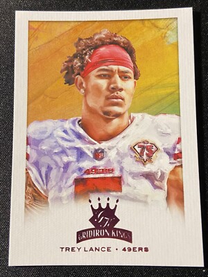 Trey Lance 2021 Panini Chronicles Gridiron Kings GK-3 PINK 49ers