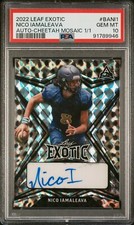 2022 Leaf Exotic Nico Iamaleava 1/1 PSA 10 Mosaic Cheetah Auto Tennessee Vols RC