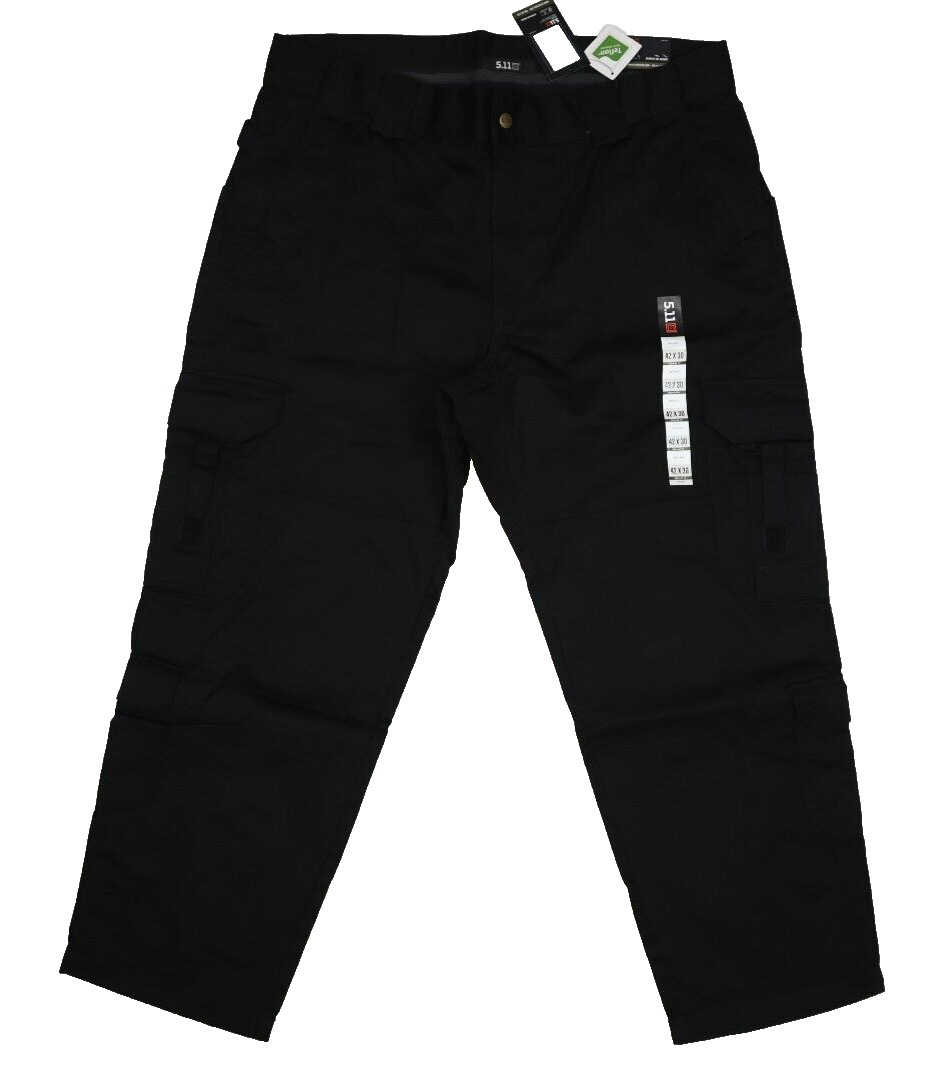 5.11 Tactical EMS Pants Cargo Black Binding Stretch Waist Mens W42