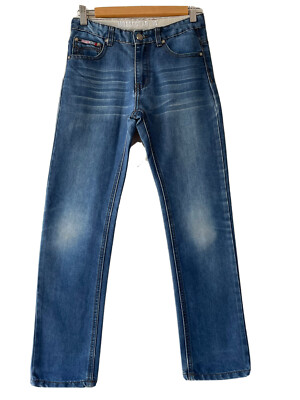 Moose Gear Jeans Size 10 Blue Denim Distressed Logo Pockets