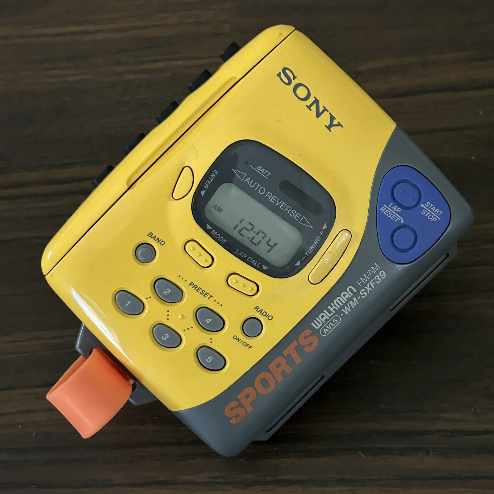 Sony WMSXF39 Sports Walkman Yellow AM/FM Cassette Tape Player Tested