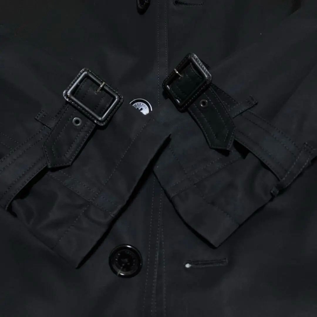 Burberry Black Label Trench Coat with Removable Liner Black Size M Vintage Men's thumbnail 7