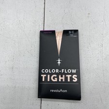 Revolution Tights Girls Small Pink Solid Color-Flow Footless Dance Ballet Nylon