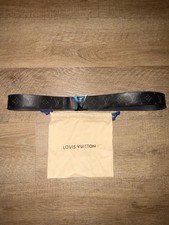 Louis Vuitton Black Leather Belt with LV Initiales Design M9808 size 100/40