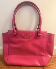 Kate Spade Large Pink Leather Tote Bag Wellesley Camryn Work Laptop Purse