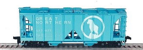 Kit de tolva cubierta de 2 bahías Bowser 55679 HO azul Great Northern 70T # 71177 | Zustand: New