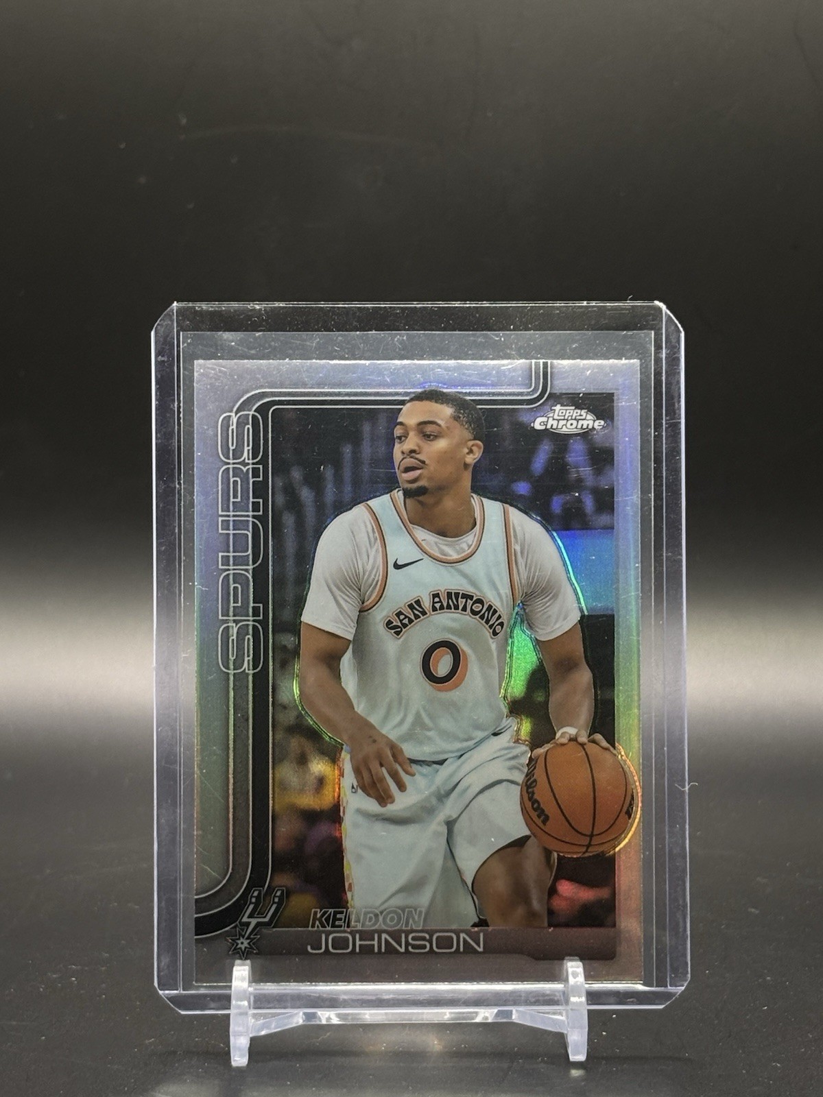 2025 Topps Chrome Basketball Keldon Johnson Refractor #220