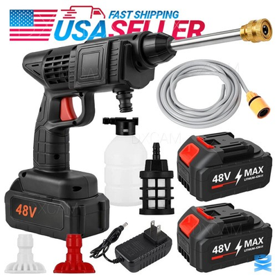 #ad Portable Cordless Electric High Pressure Water Spray Gun Car Washer Cleaner Tool $24.98