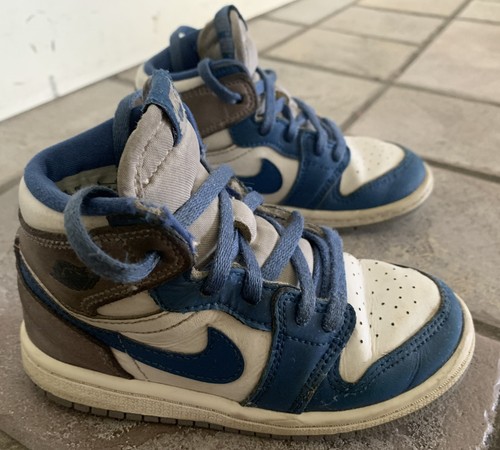 Nike Air Jordan 1 (TD) Toddler Boys OG True Blue 9C FD1413-410