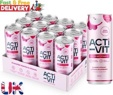 Acti-Vit Sparkling Vitamin Water 12x330ml B5 B6 B9 B12 C D Zinc Magnesium | P&P