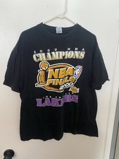 2000 NBA FINALS CHAMPIONS LOS ANGELES LAKERS BLACK T-SHIRT SIZE XL