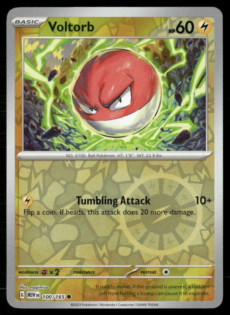 Voltorb 100/165 Common Professor Program Promos Pokemon Reverse Holo Near Mint