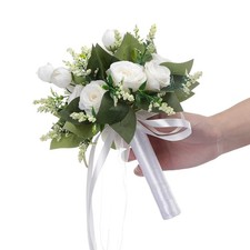Ochine Bride  Bridesmaid Bouquets - Silk Hand Holding Flower Bouquet for Wed...