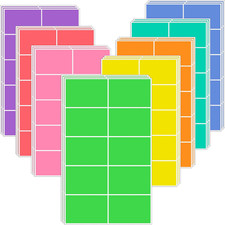 240 PCS Colored Labels Stickers 3"X 2" 8 Colors Moving Label - Light Color
