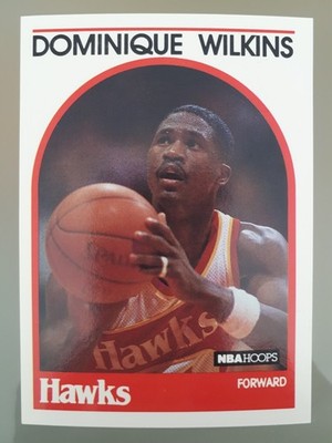 1989-90 NBA Hoops Dominique Wilkins #130 Atlanta Hawks Basketball