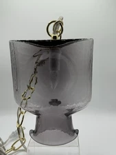 Blenko Hanging Light HELIOTROPE 384 Water Bottle, Double Spout