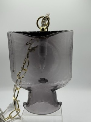 Blenko Hanging Light HELIOTROPE 384 Water Bottle, Double Spout