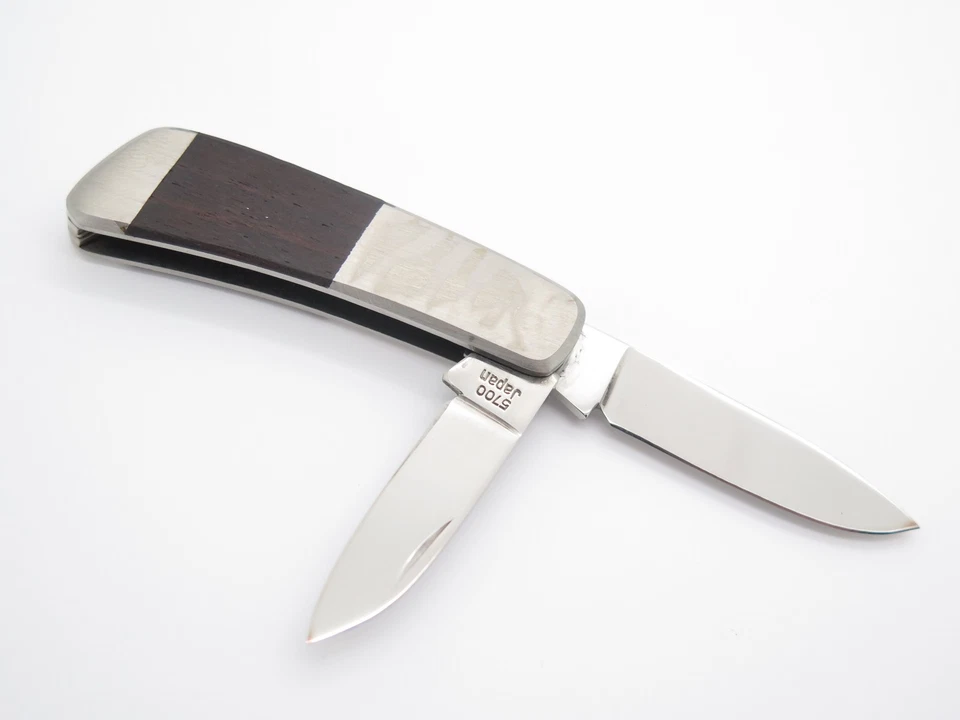 Navaja de Bolsillo Plegable de Colección Kershaw Kai 5700 Seki Japón Caballero Madera 2 Hojas Foto 2 de 4