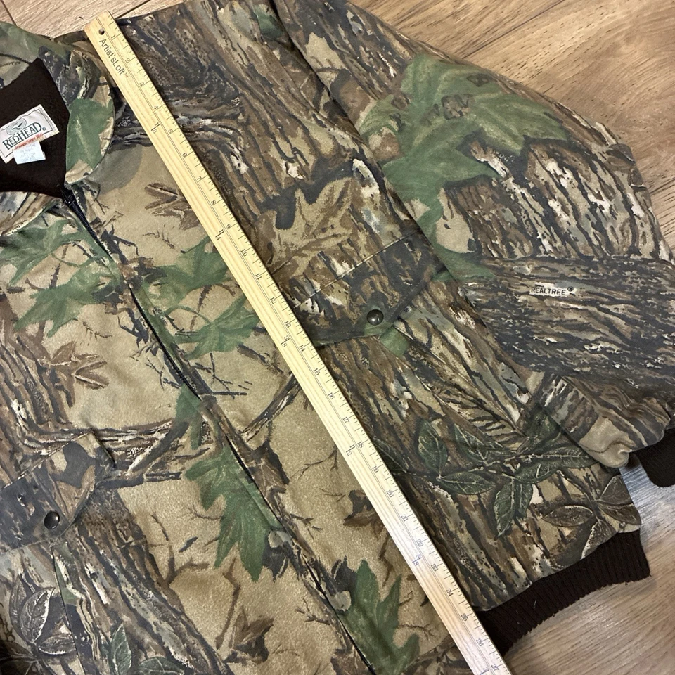 Chaqueta Bomber RedHead Realtree Cremallera Completa Forrada de Vellón Camuflada EE. UU. Para Hombre L De Colección Foto 2 de 4