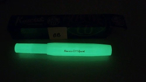 NIB Kaweco DIY Sport Exclusive Glow in Dark Fountain Pen. Double/Extra Broad/BB  - product listing photo