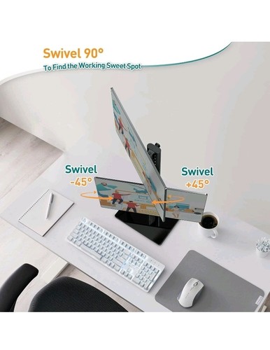 ELIVED Dual Monitor Stand for Desk-most 13-32inch Monitor With Vesa 75x75/100mm - Picture 4 of 8