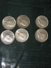 Lot Of 6 JFK Half Dollars 1964-1969 US Coin Currency Kennedy 1/2 Dollar 2 @90%
