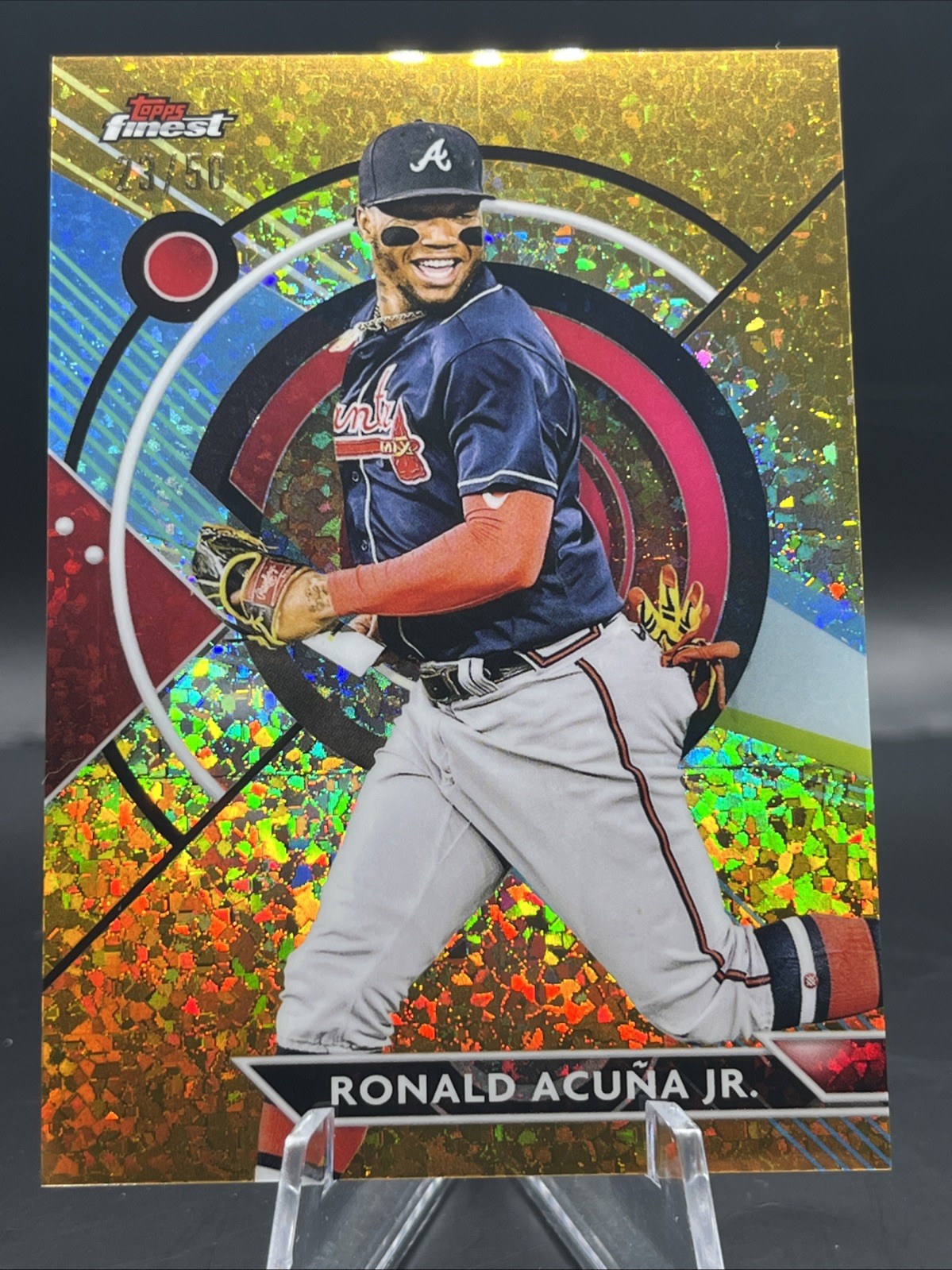 2023 Topps Finest Gold Mini-Diamond Refractor /50 Ronald Acuna Jr Acuña #20