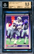 1990 SCORE SUPPLEMENTAL #101T EMMITT SMITH Rookie BGS 9.5 GEM HOF ROOKIE 🔥