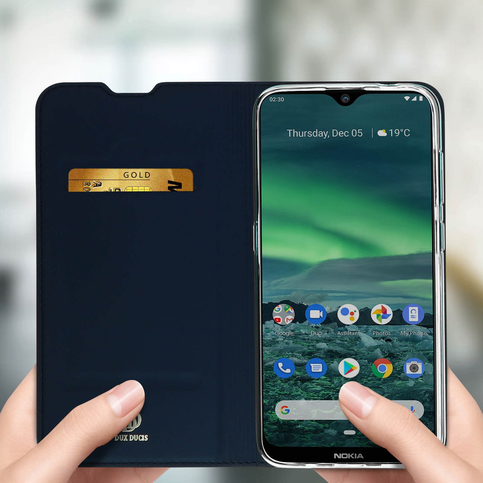 Protection Nokia 2.3 bleue support video pour train et bureau - 4