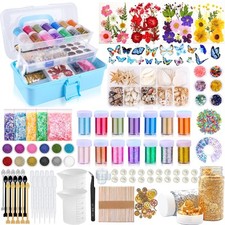 Resin Decoration Accessories KitSupplies Kit for Beginnerwith Dried FlowersBu...