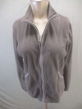 Rei Size M Womens Brown Fleece Thumb Hole Pockets Full Zip Outdoor Jacket 595