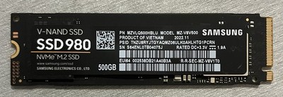 Samsung 980 500GB M.2 NVMe SSD - SANITIZED & TESTED