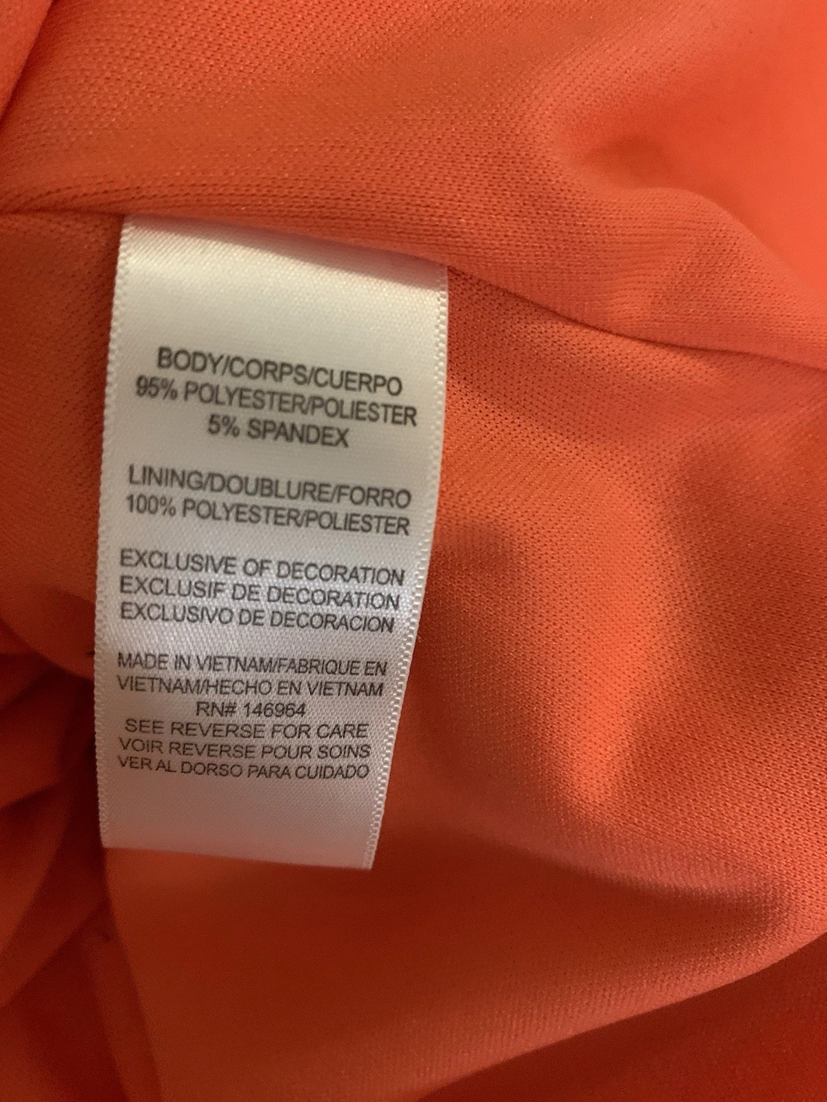 VETEMENTS Abito donna Donna Ricco taglia 4 senza maniche vestibilità classica e svasato arancione elasticizzato