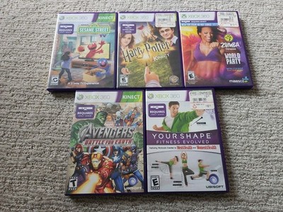 Xbox 360 Kinect Lot Harry Potter for Kinect Complete CIB Sesame Street Avengers