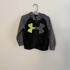 Under Armour Boys Hooded Sweatshirt Full Zip 4T Sporty Summer T6