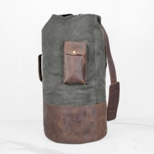Waxed Canvas Large Duffle Bag, Overnight Bag, Weekender Bag, Travel Shoulder Bag