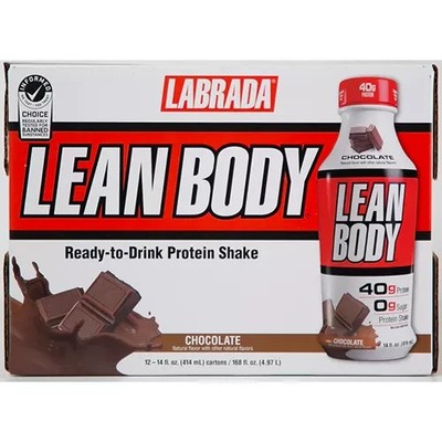 Labrada Lean Body Chocolate Protein Shake 12 ct 14 fl oz Bottles