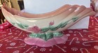 Vintage Hull Art Pottery Console Bowl Woodland Pink & Green Floral