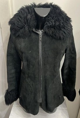 Jacke Damen Ledermantel Farbe Schwarz Gr. 40 Cod. AD50 
