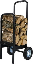 The Firewood Cart - Made in the USA - Convenient and Sturdy Rolling Wood Carrie