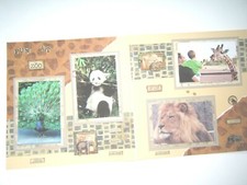 Zoo Scrapbook pages, 12 by 12 Ready for 4 by 6 photos, Premade Zoo Layouts