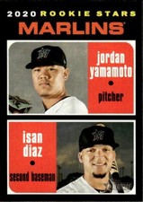 2020 Topps Heritage #369 Jordan Yamamoto/Isan Diaz RC Miami Marlins